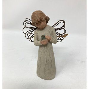 1999 Willow Tree Angel of Healing ~ Angel Holding Bird Figurine Ornament